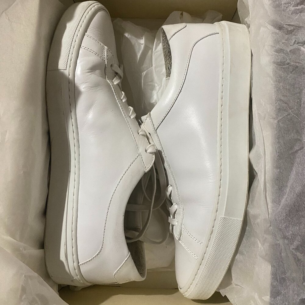 Koio Men's Capri Low Top Leather Sneakers (Triple White)